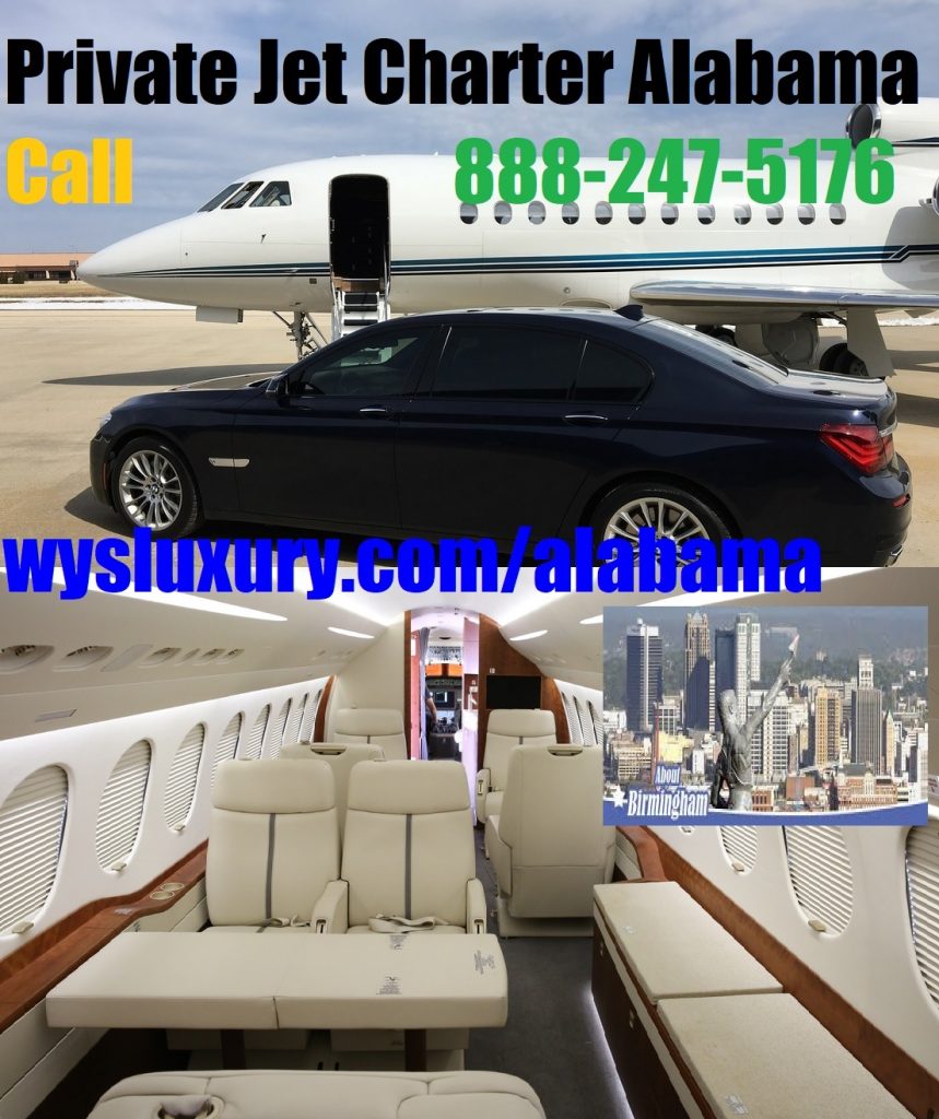 Private Jet Charter Flight Birmingham, Tuscaloosa, Hoover AirPlane Rental