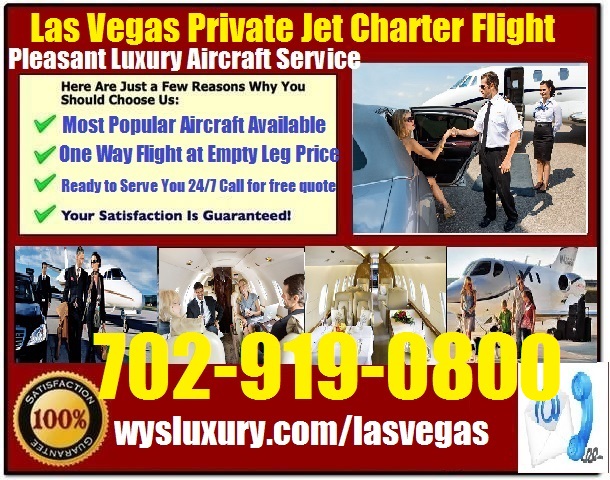 Private Plane Air Charter Service From or To Las Vegas, NV