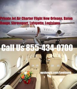 Prìobhaideach Jet Air Charter Flight Louisiana Airport