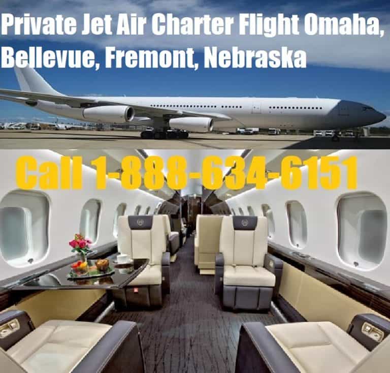 Private Jet Charter Omaha, Bellevue, Fremont, NE Air Plane Rental