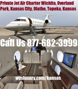 Private Jet Air Charter Flight Overland Park, Kansas City, Letališče KS letalo