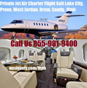 Executive Luxury Private Jet Charter Utah Flughafen