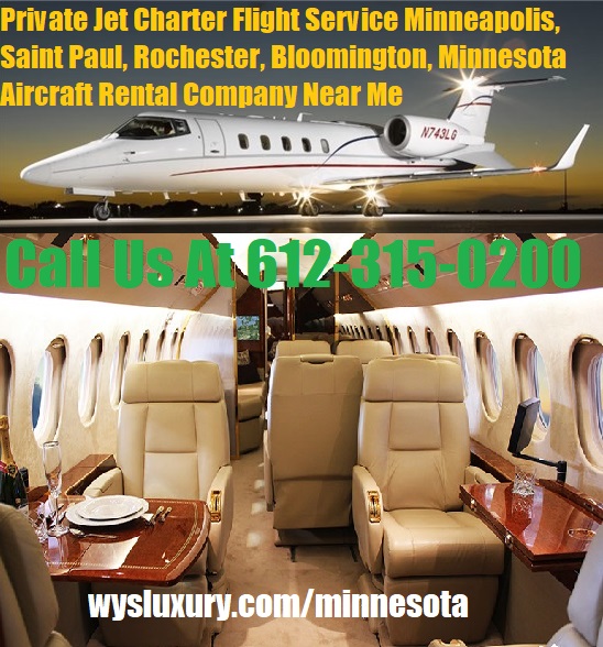 Private Jet Charter Flight From or To Minnesota Plane Rental Company