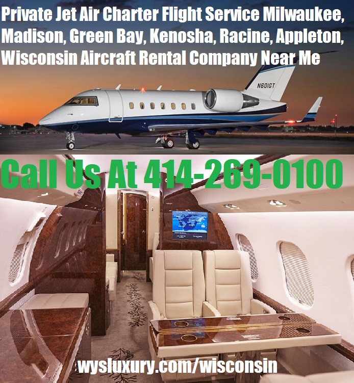 Private Jet Charter Flight Od alebo Do Wisconsin Aircraft Plane kolies