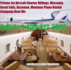 helyi Private Jet repülőgép Charter Billings, MT repülőtér csík közelemben