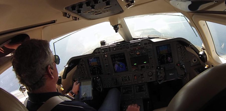 Bahamas Landing in a private jet