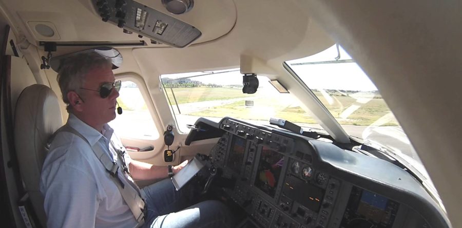 Takeoff von Centennial Flughafen Denver in einem Privat-Jet